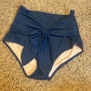 Kortni Jeane Tie Front Bathing Suit High Waisted Bottom